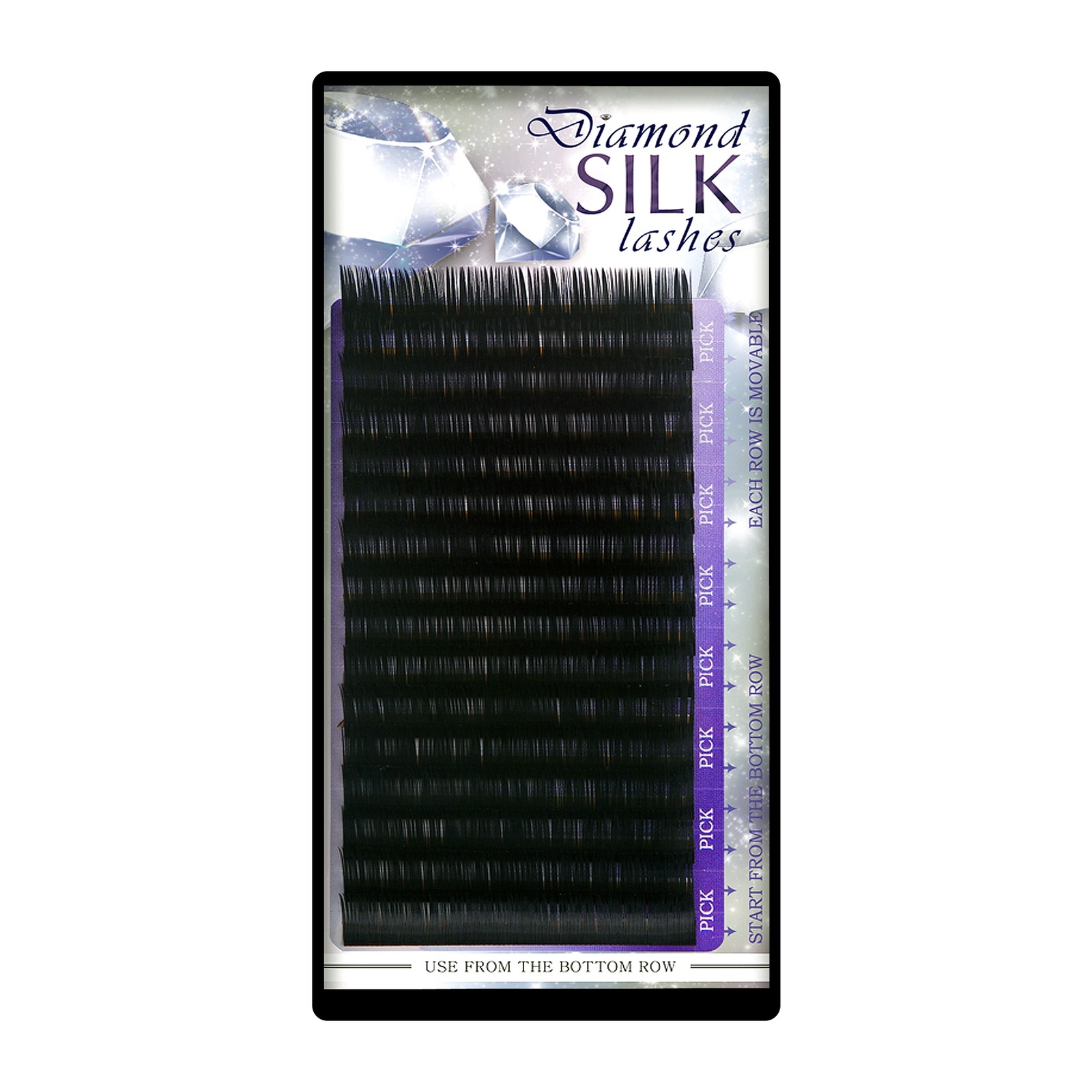 Diamond Silk Lashes -  Mix 6-14, C, 0,15 mm