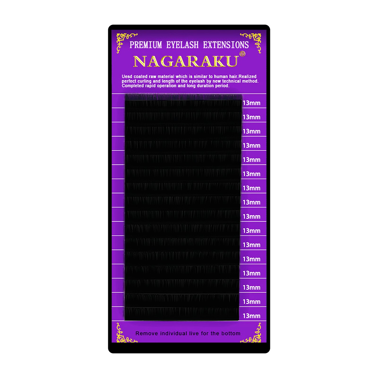 Nova coleção -  Nagaraku Lashes -  12 mm, C, 0,07 mm