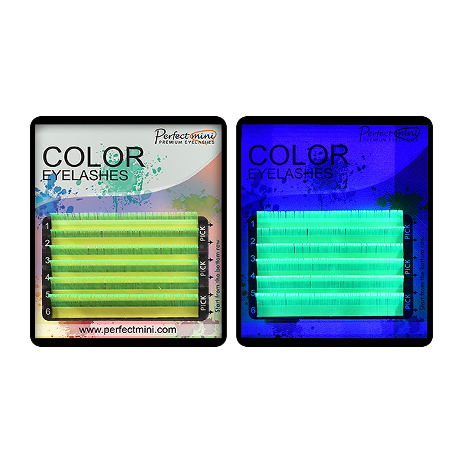 Mini Fluorescente Perfeito -  Verde -  Mix 8-13, C, 0,07 mm
