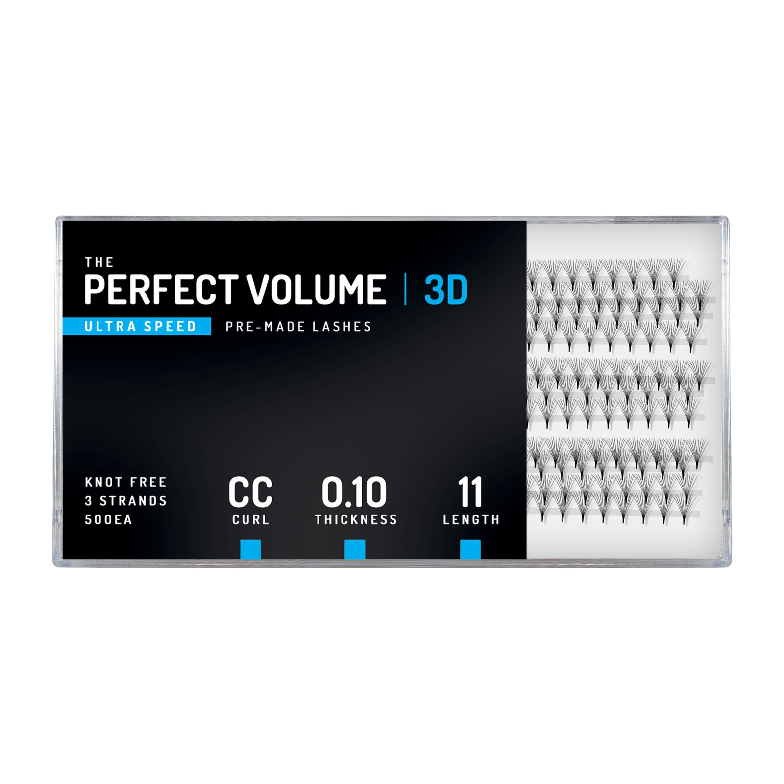 Volume Perfeito Ultra Velocidade -  500 buchețele pré-fabricados Modelo 3D -  11 mm, CC, 0,10 mm